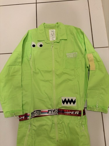 Pre-owned Rare Kidsuper Studio J Balvin Jumpsuit W Belt  Brand Green Size L