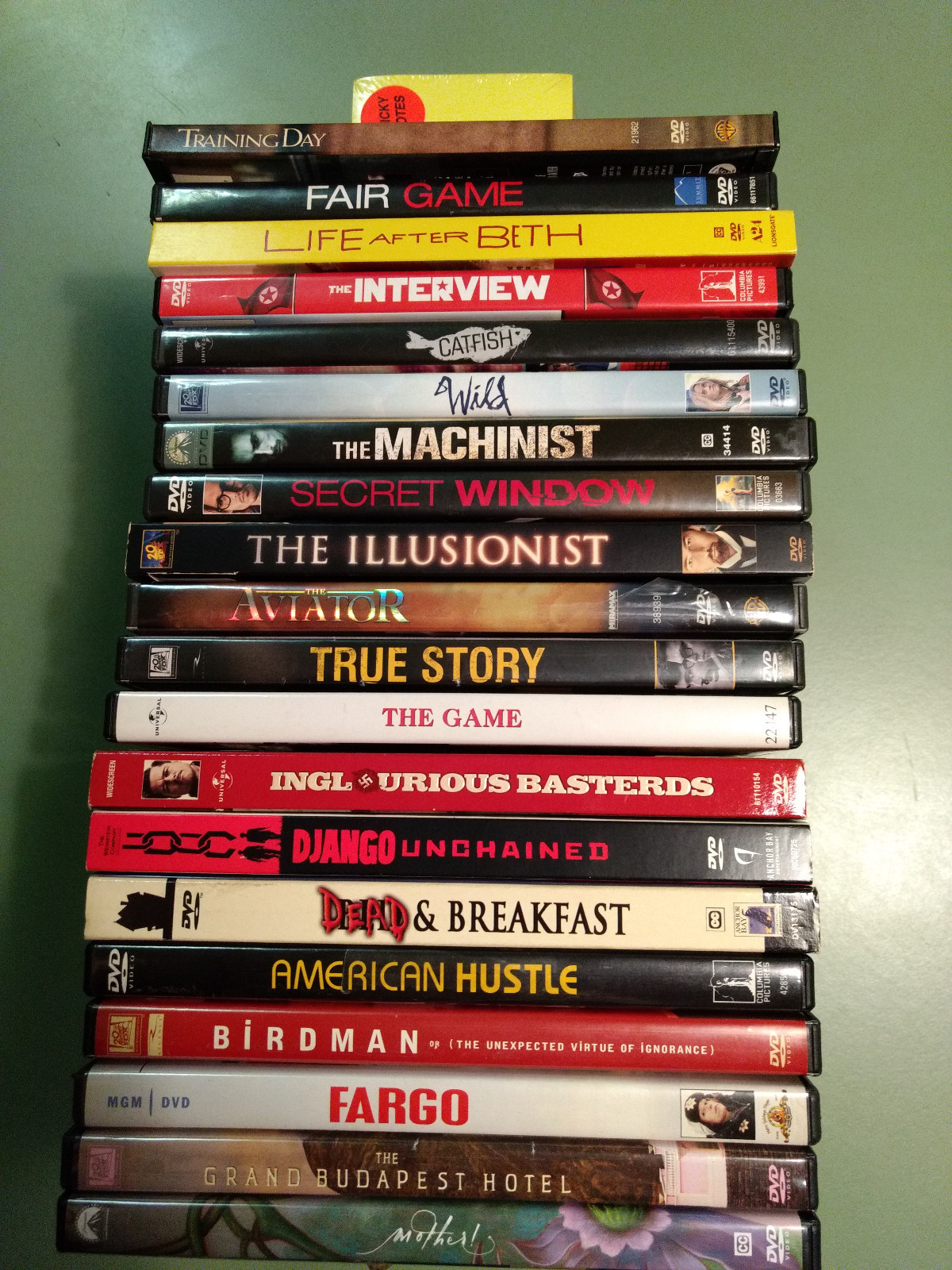 Lot of 20 Popular DVD: American Hustle, Birdman, Fargo, Training Day, Mother!