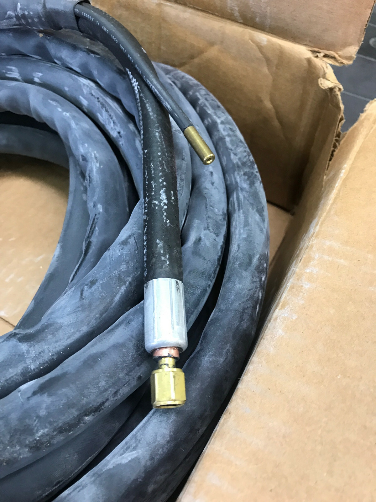 ESAB PLASMARC P/N 0560986667 COAX ASSEMBLY, PT-20 TORCH LEAD, 50 FT