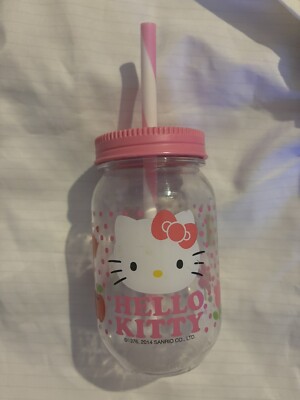 Zak Designs Hello Kitty Mason Jar Tumbler