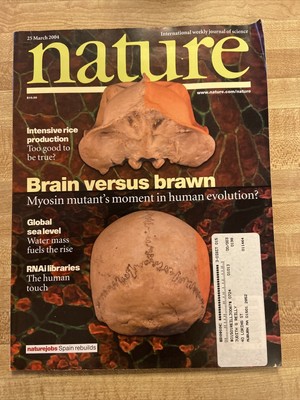 Nature Magazine March 25 2004 Brain Versus Brawn RNAi Libraries Global Sea Level