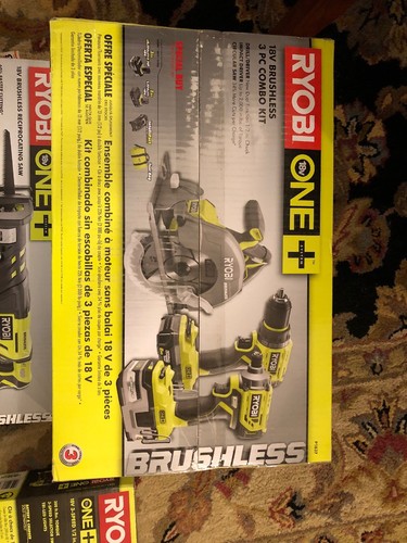 Roby One Plus 9 Brushless Bundle Drill Impact Driver & Wrench Circular& Reci Saw