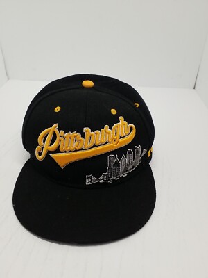 Pittsburgh SnapBack Hat  Malaki Kings Choice Adjustable Black/ Yellow Cap