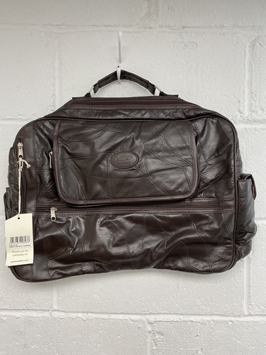 Cotton traders leather patchwork travel bag deals