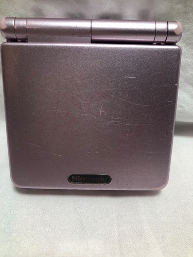 Nintendo Game Boy Advance Sp AGS-101 Tested & Working Pearl Pink+SuperMarioBros.