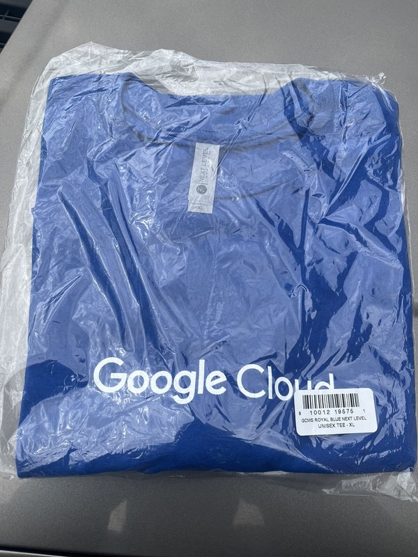 Google Cloud Next Level Blue T-shirt New In Package Tech