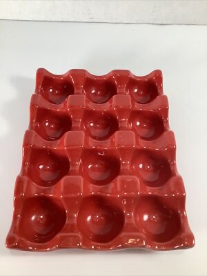 Red Egg Holder/Crate- Holds 12 Eggs By Ashland