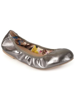 

JOURNEE COLLECTION Женские серые слипоны в стиле резинки Lindy с круглым носком на плоской подошве 9 м, Серый, LINDY-FLAT