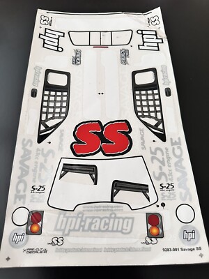 HPI SAVAGE SS DECAL/STICKER SHEET Genuine S-25