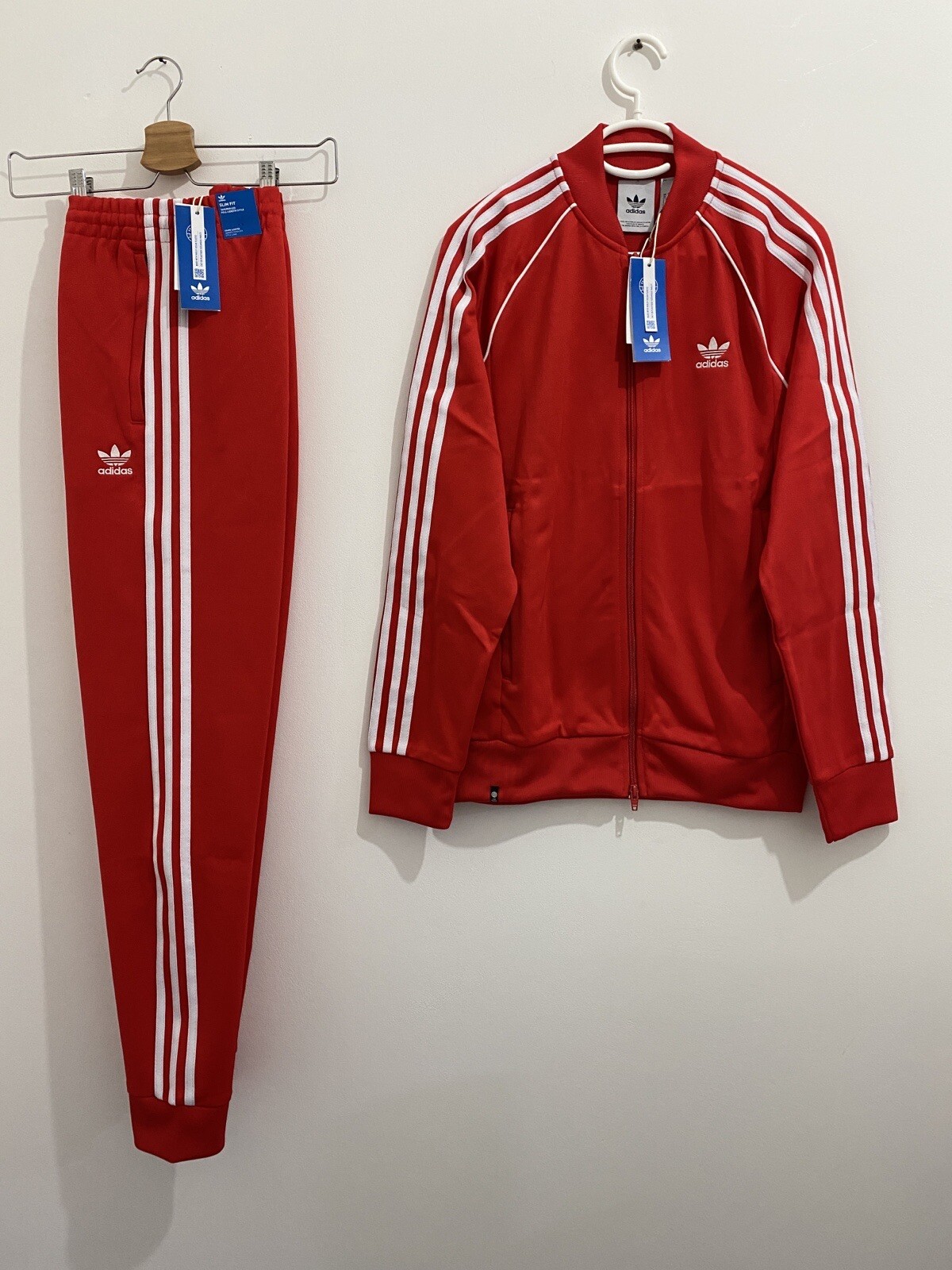 ladies red adidas tracksuit