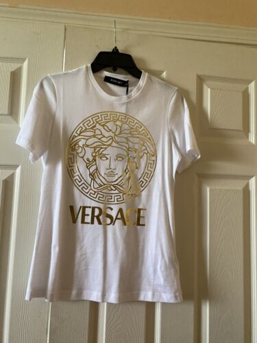 Tシャツ・カットソー VERSACE Women Tunic Tops 10188981A136141W000 WHITE Versace Womens T-Shirt Size 36 | eBay