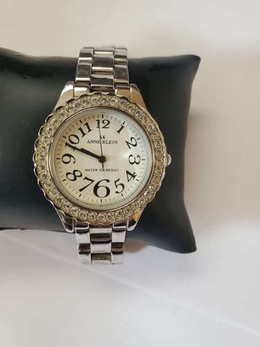 Anne Klein Watch Women Round White Dial New Battery. Metal  display picture 1