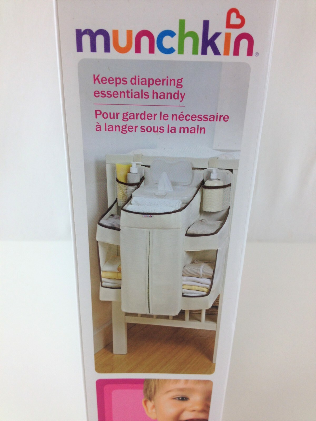 Munchkin Diaper Change Organizer, Attaches to Dresser or Changing Table - NEW