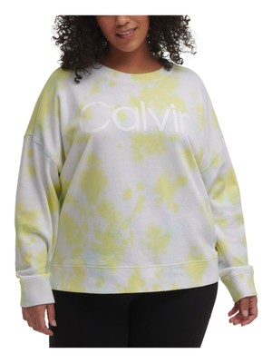 

CALVIN KLEIN PERFORMANCE Женский желтый пуловер свободного кроя свитшот плюс