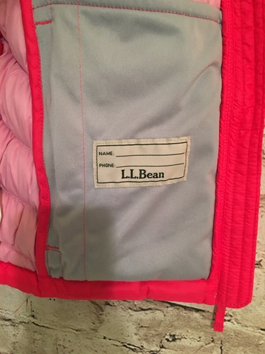 LL Bean Girls NWOT Pink Downtek Vest, L (14-16)