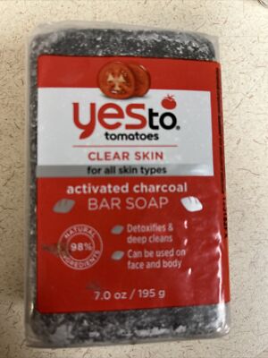 Yes To Tomatoes Activated Charcoal Bar Soap 7 Ounce