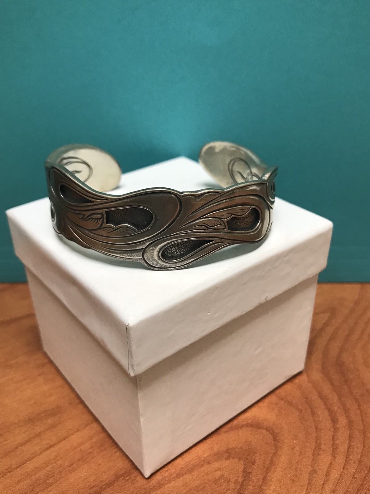 Vintage Sterling Silver Handmade Kit Carson Wave Cuff Bracelet