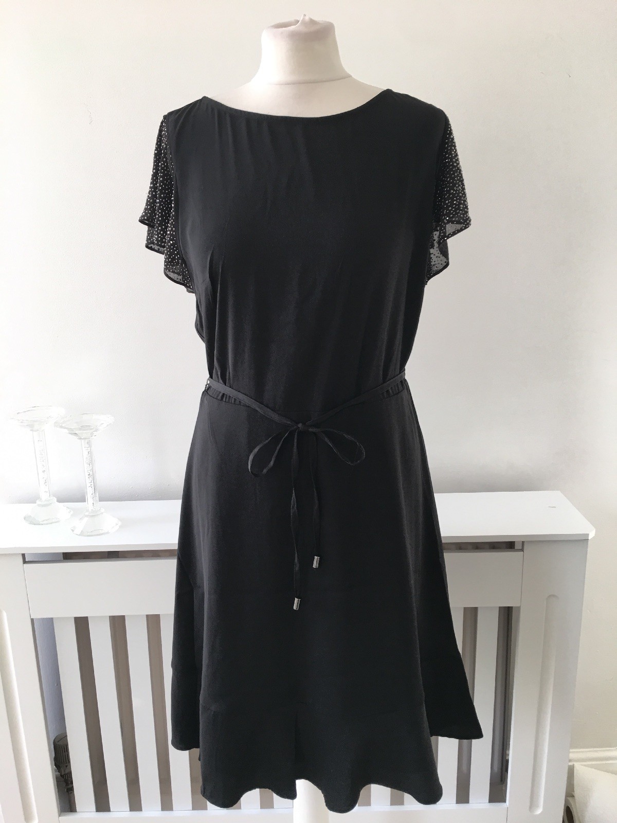 oasis black glitter dress