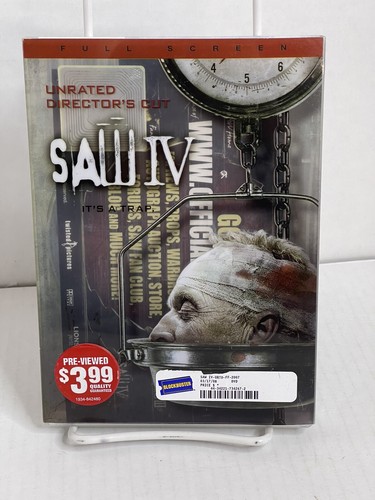 Saw IV (Unrated Full Screen Edition) - DVD - VERY GOOD Saw IV (Unrated Full Screen Edition) - DVD - VERY GOOD