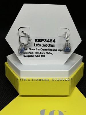 Bomb Party RBP 3454  Let s Get Glam  LC Ice Blue Sapphire Rhodium Plated