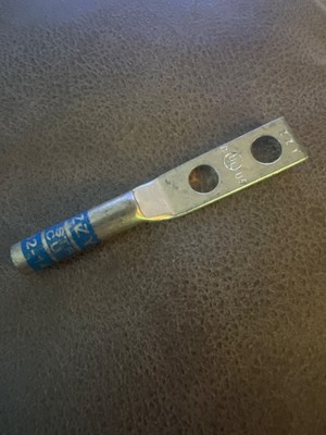 Izzy I62-14 Copper Compression Lug 6 Str 2-Hole w/Inspection Window Blue