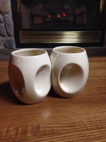 RARE VTG HOLKHAM ENGLAND OWL STYLE MUGS PRINCE CHARLES LADY DIANA MARRIAGE 1981