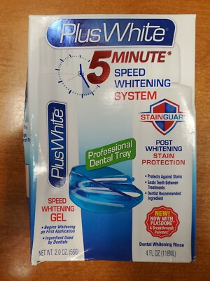 Plus White 5 Minute Premier Teeth Whitening System Gel/Tray/Rinse W1A