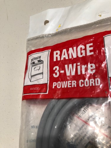 GE Range 3-Wire Power Cord WX9X6