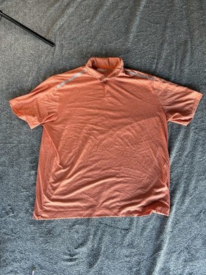 Nike Golf Polo Shirt Mens 2XL Orange Dri-FIT Tour Performance Athletic XXL