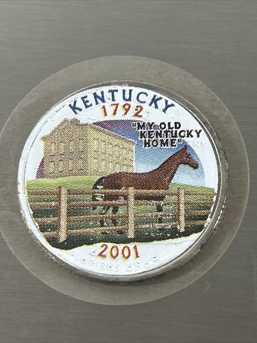 【新品未開封】2001年発行 ケンタッキー州Quarter 1 バンク•ロール 2001 P & D 25c State of Kentucky -Unopened Orange US Mint