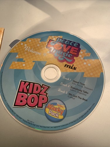 Kidz Bop Sonic CD Wacky pack Peace/love/music Vol 4 | eBay