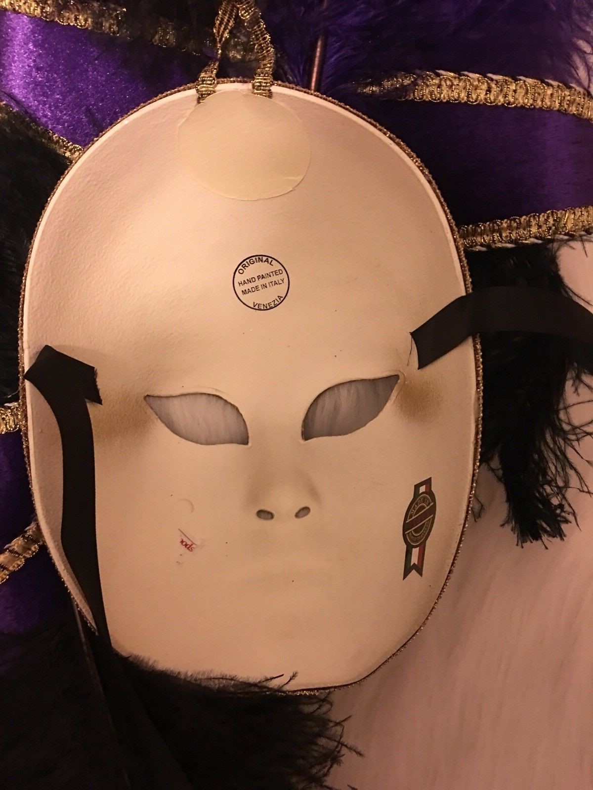 maschera del galeone Hand Made Venezia Mask PURPLE/BLACK/GOLD