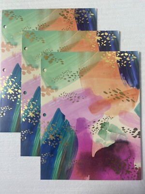 (3 COUNT EACH ORDER ) 2 Pocket PORTFOLIO  Folders $$$BUY MORE&SAVE $$$ 3Pcs lot