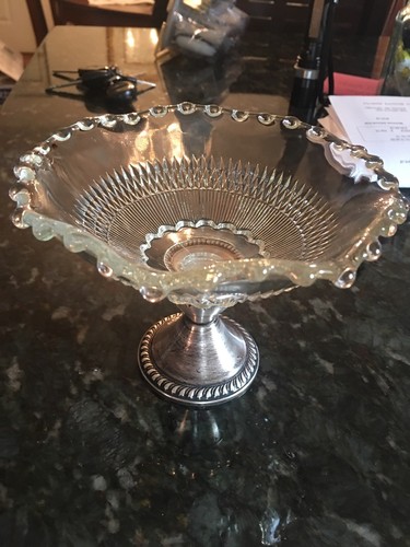 Candy Compote Dish with Weighted Sterling Silver Base