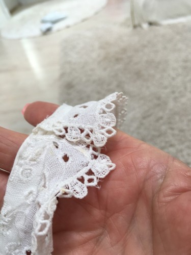 Cotton Embroidered White Ladies Collar Excellent