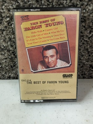 The Best of Faron Young (Cassette Tape, 1980, Exact Productions) EXC-214 Tested