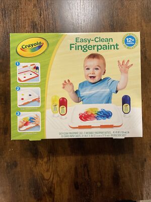 CRAYOLA EASY CLEAN WASHABLE FINGER PAINT STATION  NO MESS FINGERPAINTING (1yr+)
