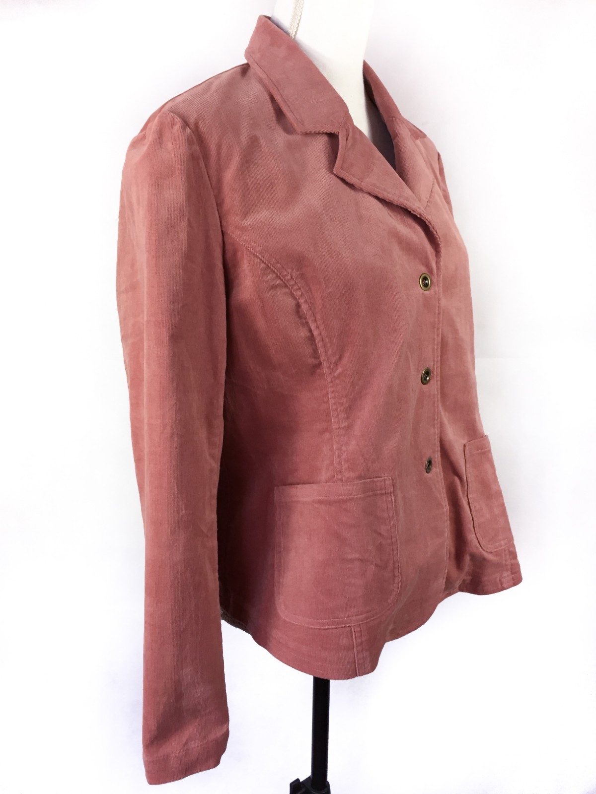 BELLY BASICS Corduroy Maternity Jacket L Large Rose Mauve Pink Blazer NEW $88