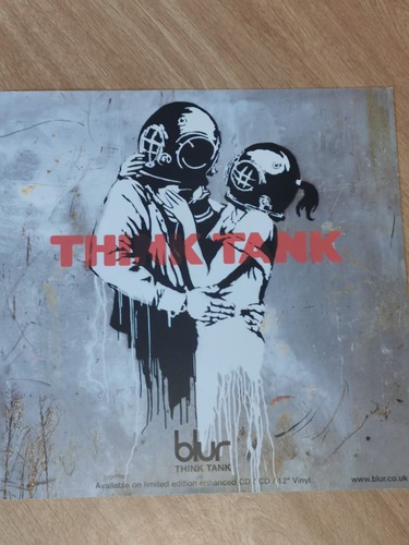 Banksy Blur Think Tank 2003 Promotional Print On Card 12” x