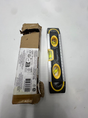 Amazon Basics 9-Inch Magnetic Torpedo Level and Ruler, Black *FAST SHIPPING*
