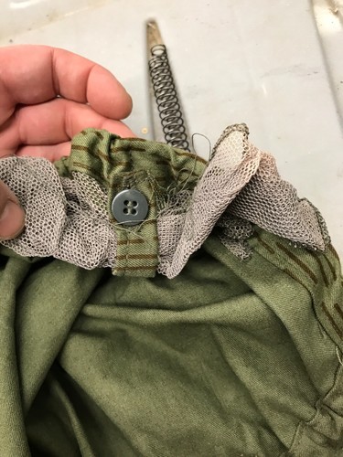 East German (DDR) Strichtarn (Rain-Camo) Stahlhelm Cover - Hood-NVA-Grenztruppen