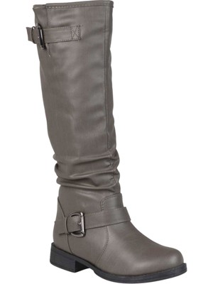 

JOURNEE COLLECTION Женские серые ботинки для верховой езды SlouchStormy Round Toe, Серый, STORMY-GRY-090XWC