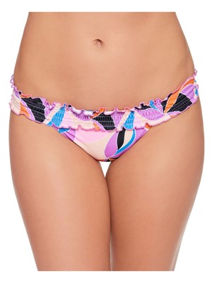 

Фиолетовый стрейч женский купальник с присборенной талией SALT + COVE Низ размера