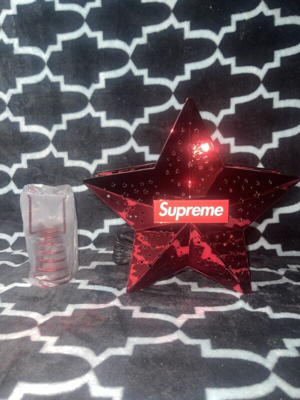 Supreme Projecting Star Tree Topper In Red! Comes With Box logo Sticker!