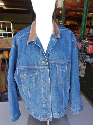 Blue Jean Jacket Denim Trucker Leather 