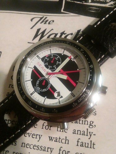 Sears cronogragh triple date 21 JEWELS AUTOMATIC MENS WRISTWATCH super Sharp