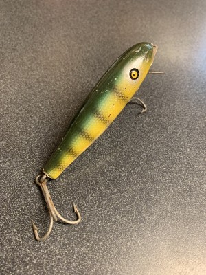 Download 2 Antique Vintage Nica Custom Musky Underwater Wood Fishing Lures 1 Silver Scale 8 1 Silver Black Stripes For Muskie Pike Largemouth Bass Fishing Toys Games Shantived Com