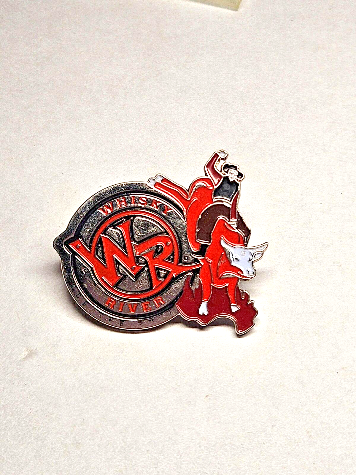 Whisky River Bull Riding Enamel Pin