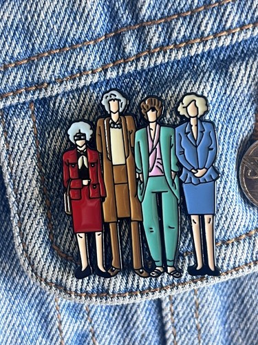 Golden Girls Cast Cute Large Retro Enamel Pin - Excellent Condition