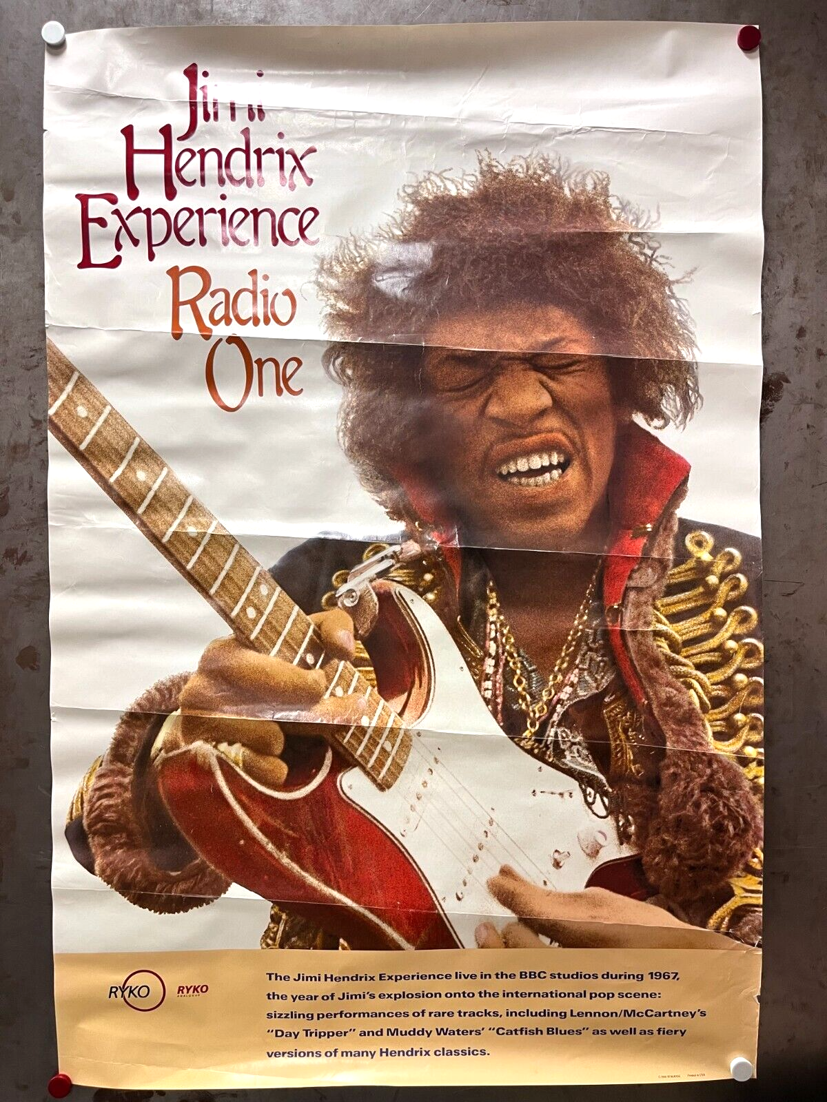 JIMI HENDRIX EXPERIENCE Radio One VINTAGE PROMO POSTER 1988 JIMI HENDRIX EXPERIENCE Radio One VINTAGE PROMO POSTER 1988